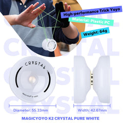 MAGICYOYO K2 Crystal includes 12 strings, a glove, and a bag for a gift-ready experience.