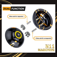 MAGICYOYO N11 detachable weight rings for weight tuning and speed control.