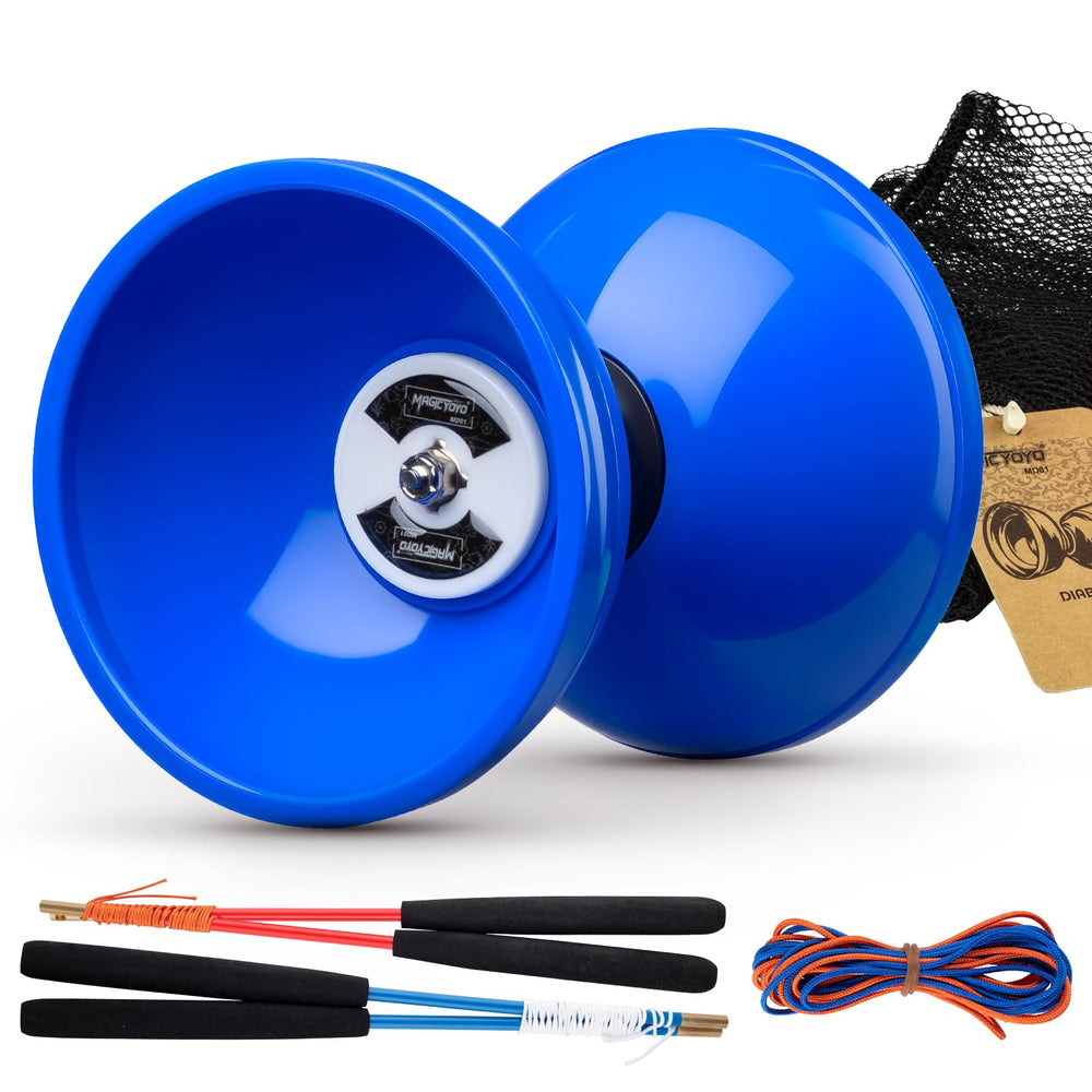 MAGICYYO Pro triple bearing diabolo blue with long spin and stable handling