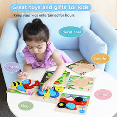 Magifire bee wooden puzzle supports hand-eye coordination during playtime.