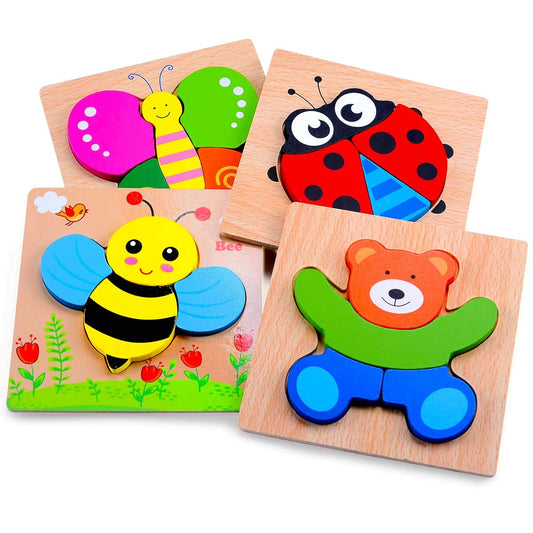 MAGIFIRE wooden puzzle butterfly enhances fine motor skills and color recognition.