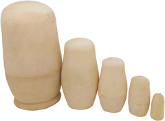 MAGIKON 5-piece unpainted nesting dolls ready for painting projects.