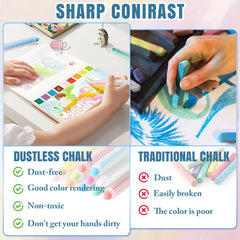 Maglala chalk pens used on outdoor sidewalk art with bright hues.