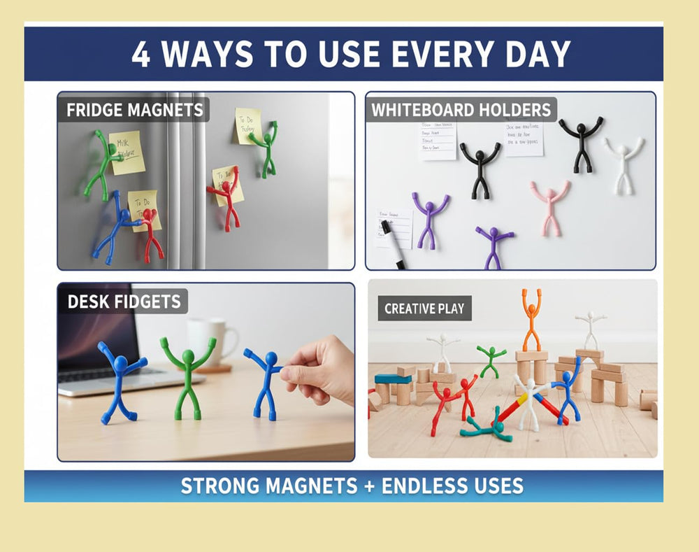 MAGMEN kids and adults using fidget toy in classroom and home.
