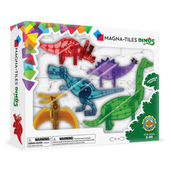 MAGNA-TILES Dinos T-Rex blue figure boosts imaginative play and fine motor practice.
