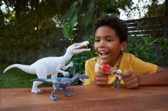 MAGNETOE Baryonyx figure, 14 inches long by 5 inches tall, for display.