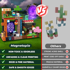 Magnetopia 300PCS adventurer cubes support hand-eye coordination through collaborative building.
