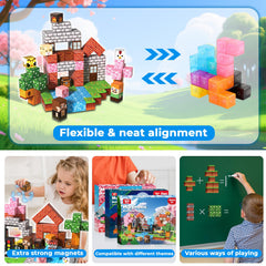 Magnetopia interactive play promotes cooperation and fine motor skill development during group sessions.