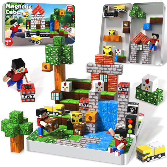 Magnetopia magnetic blocks with iron box storage for organized play.