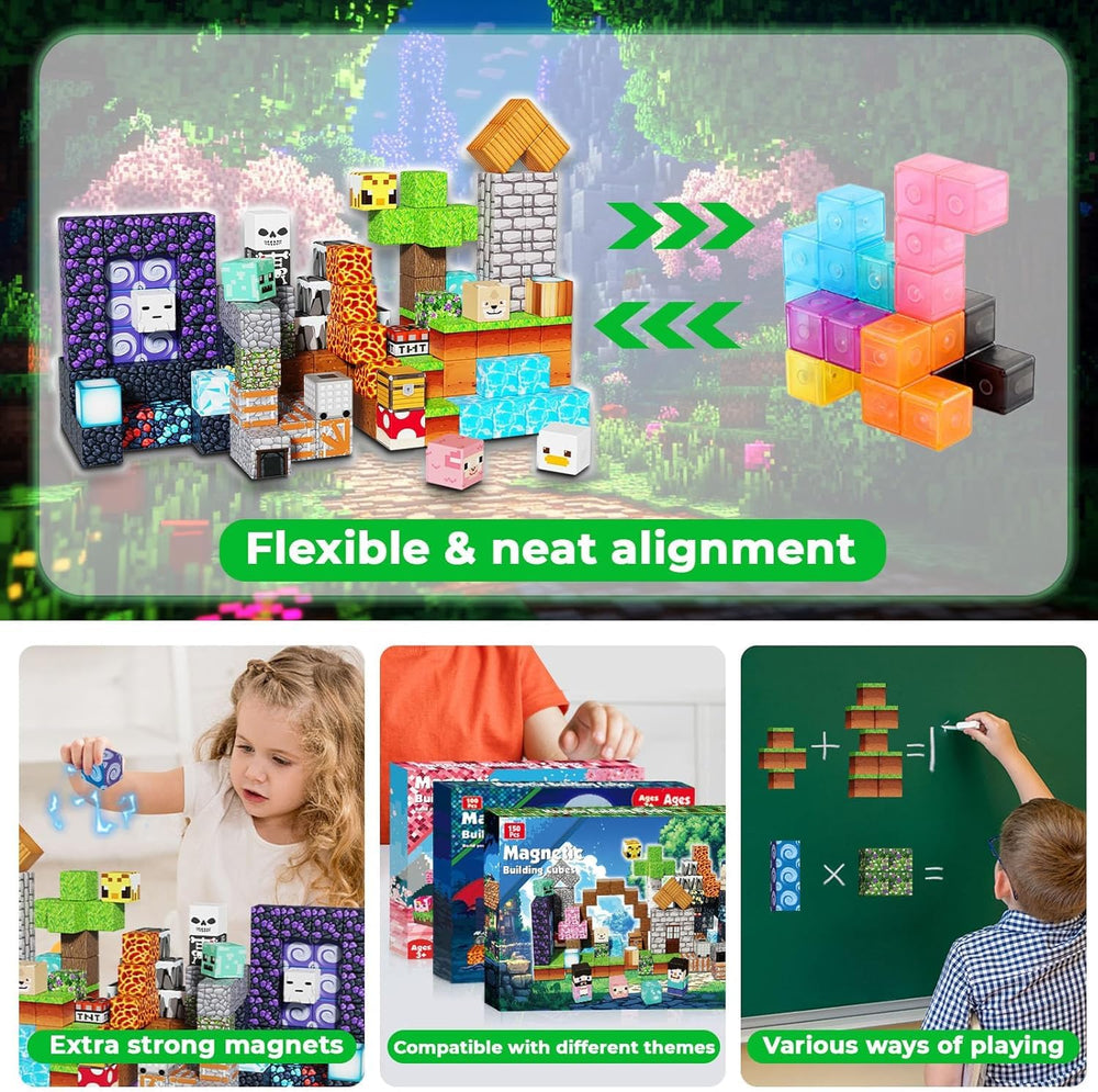 Magnetopia story-based instructions guide creative play and problem solving.