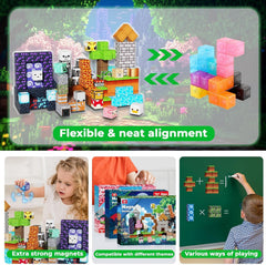 Magnetopia story-based instructions guide creative play and problem solving.
