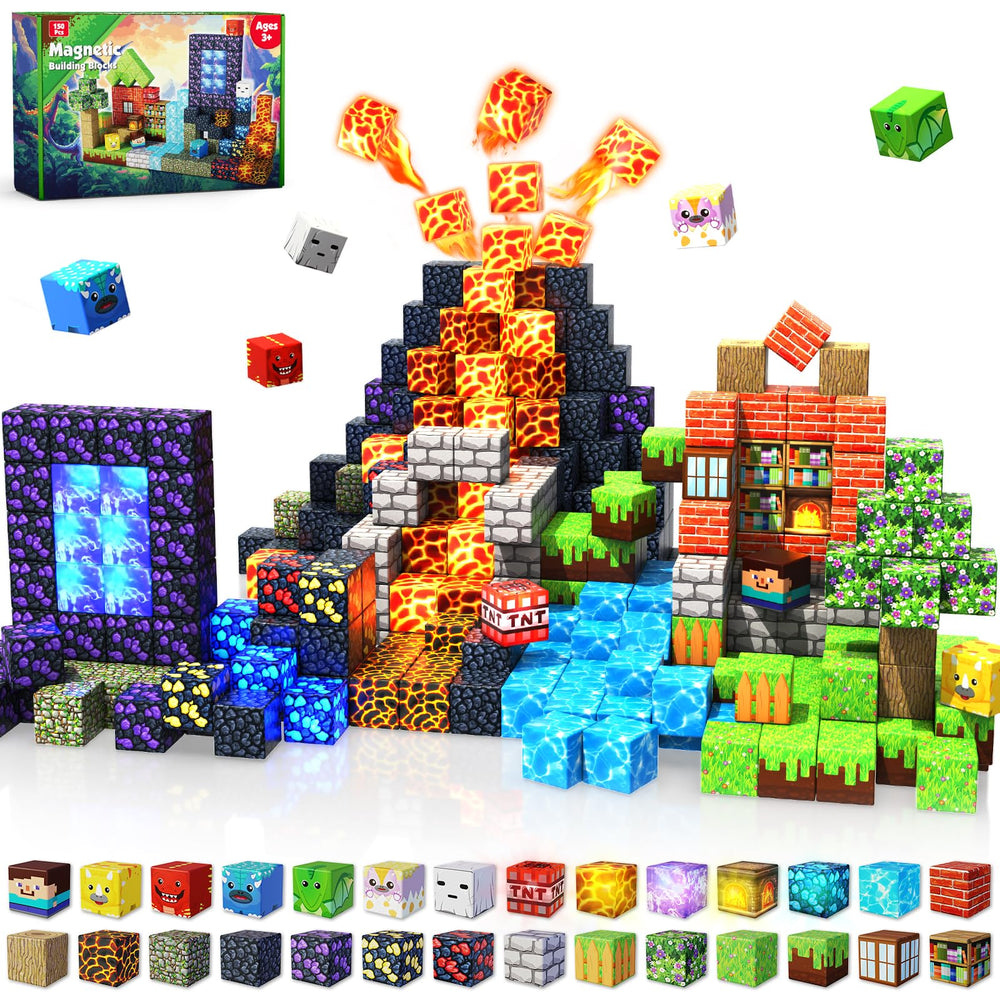 Magneverse 150-piece magnetic block set for open-ended play.