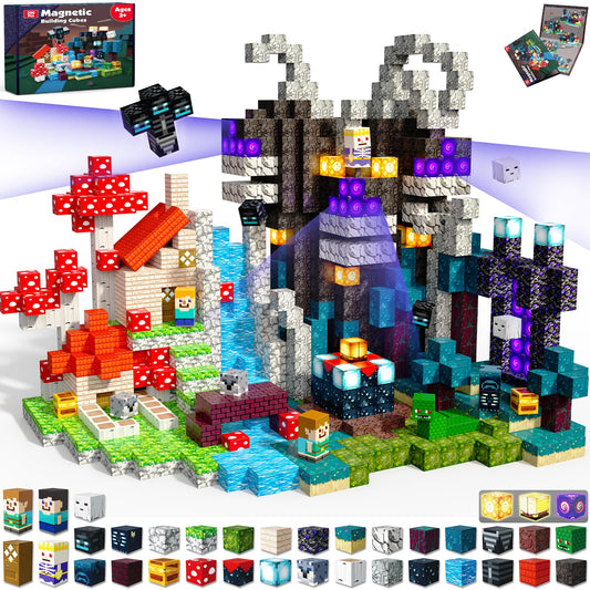 Magneverse 200PCS glow blocks glow in the dark for imaginative night-time play
