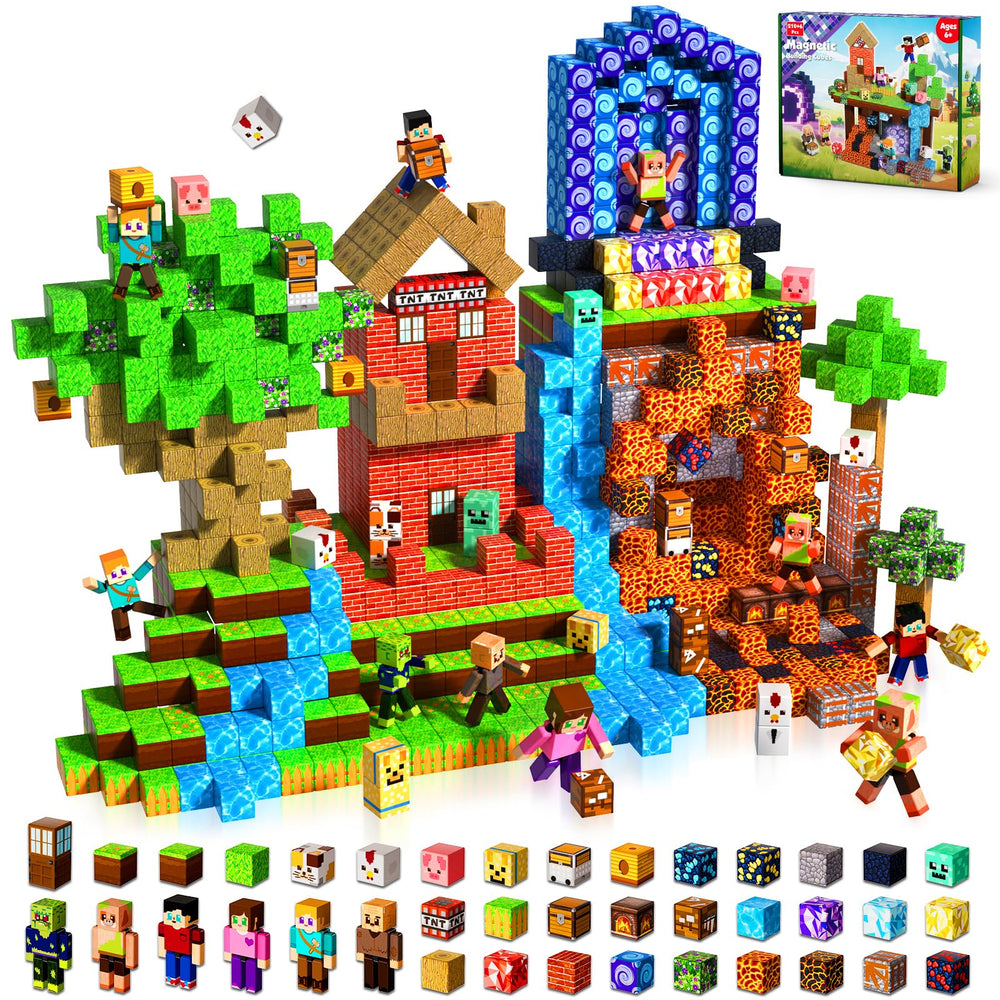 Magneverse 210 pcs magnetic blocks set for imaginative building and hands-on learning
