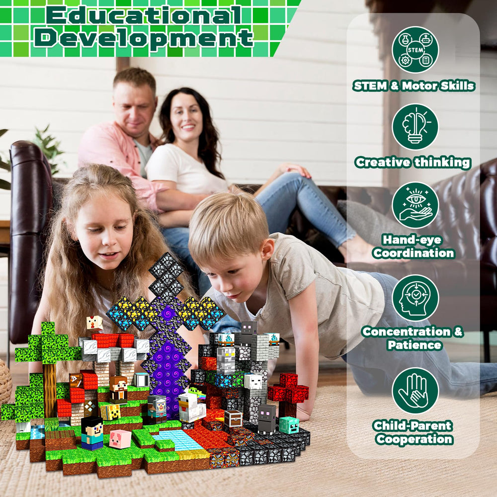 Magneverse 500pcs 0.8in blocks are easy for little hands to grip.