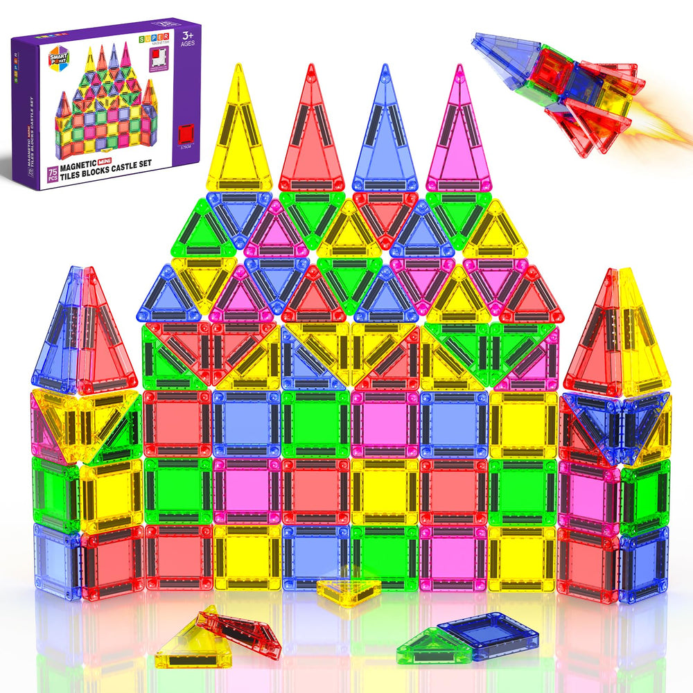 Magneverse mini tiles on travel storage box ready for on-the-go creativity.