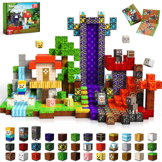 Magneverse portal theme magnetic blocks for imaginative play and spatial skills.