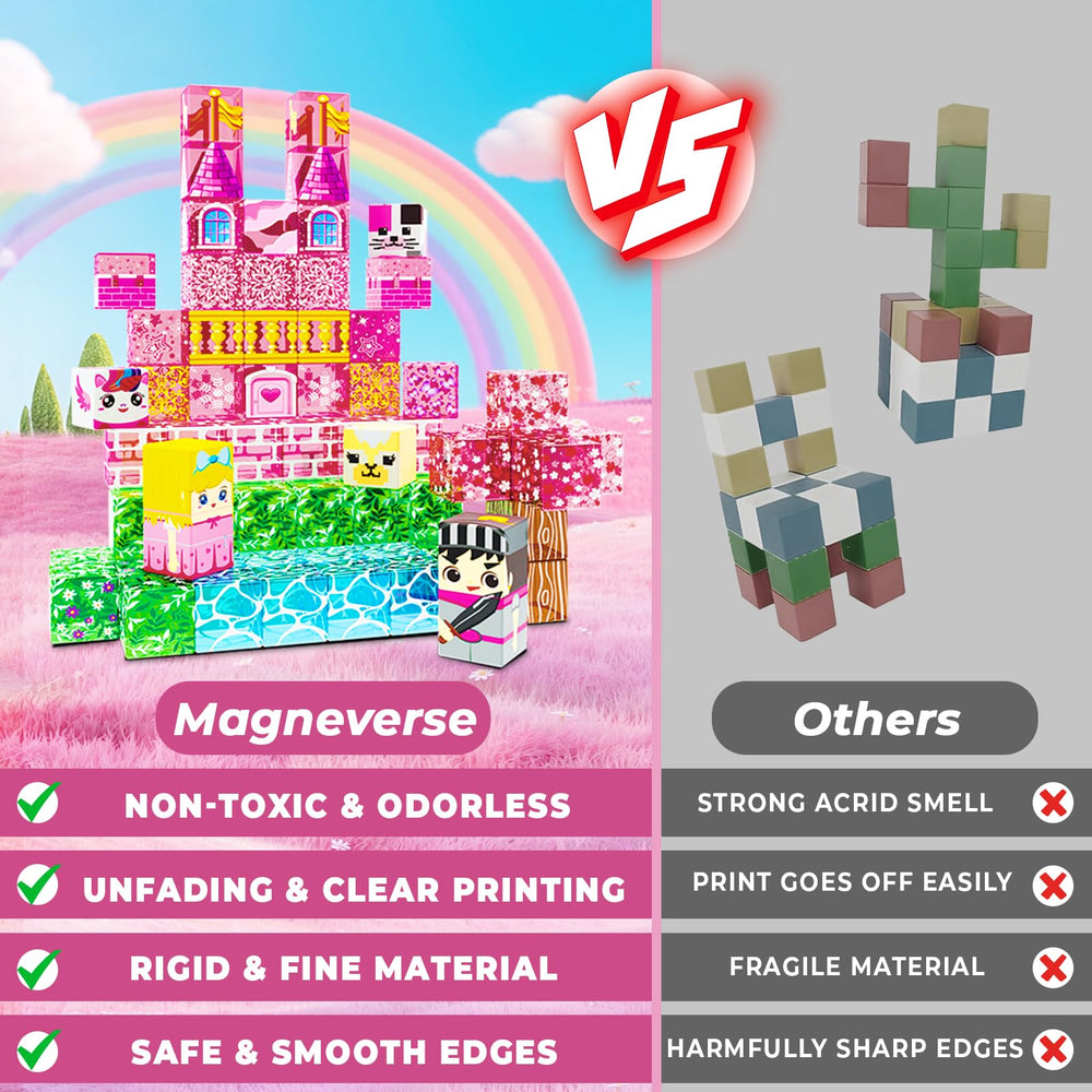 Magneverse safe durable blocks with smooth edges for worry-free play