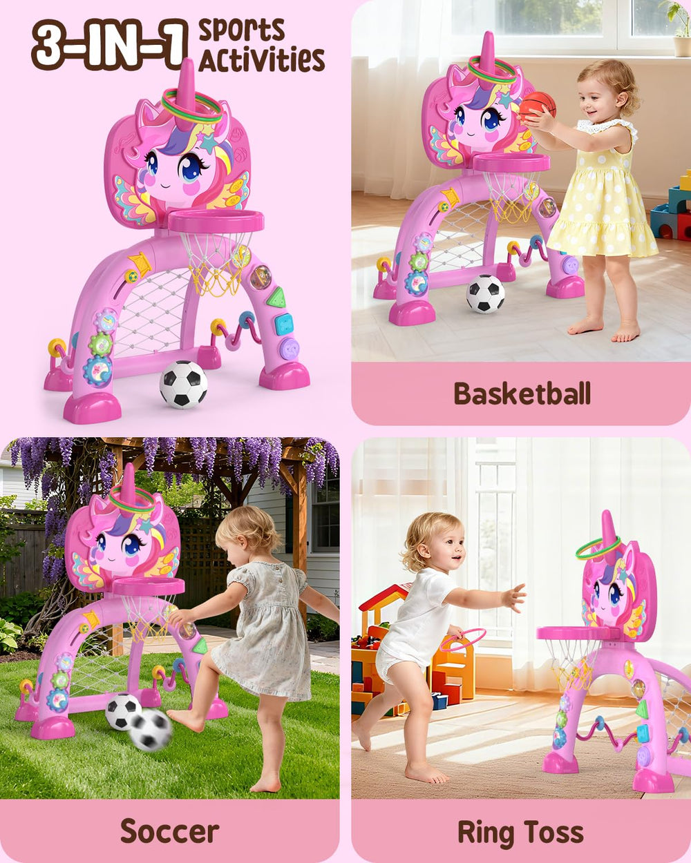 MAGTHIC Unicorn play set with lights and sounds to stimulate exploration.