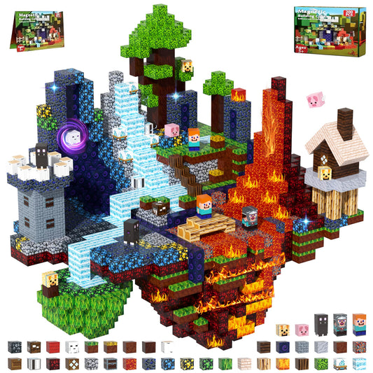 Magtocore lava world blocks for tactile building and imaginative play