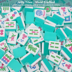 Mahjoy Mahjong Tile Set complete 166 tiles with replacements for seamless play.