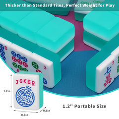 Mahjoy Mahjong Tile Set two dice ready for immediate play.