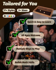 Maiji Planet Shut The Box dice close-up showing tactile game pieces