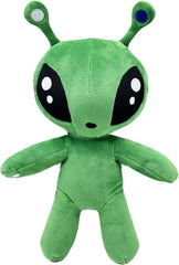 MAIPAI 13-inch green alien plush face close-up, showcasing soft fabric and textures for cuddling.