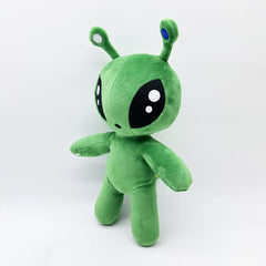 MAIPAI green alien plush vacuum packaging, unboxing preview of soft material.