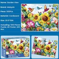 Maiqufa finished puzzle measures 20.5 by 15 inches for display art