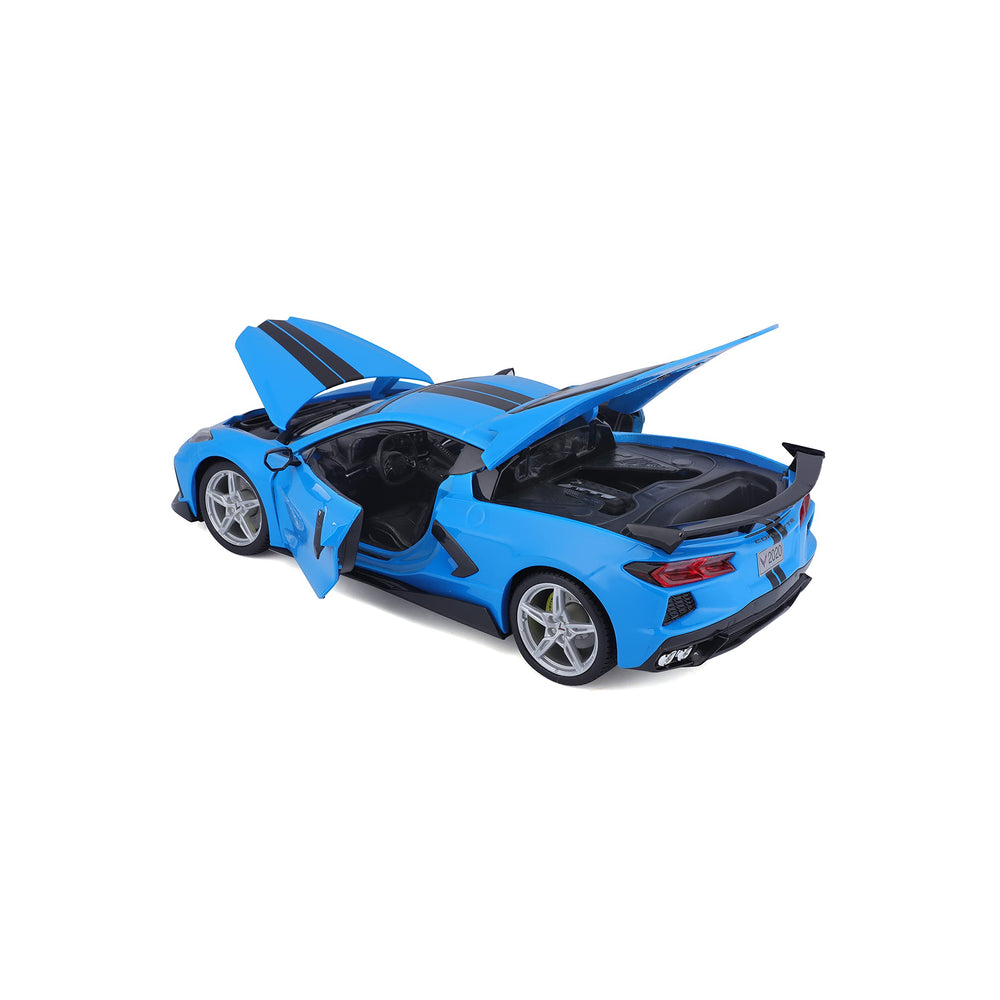 Maisto 1:18 Corvette Stingray Z51 blue interior with optional seat-back feature