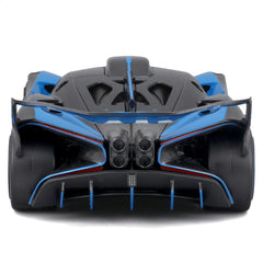 Maisto Bugatti Bolide front view emphasizes iconic silhouette.