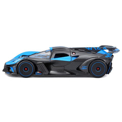 Maisto Bugatti Bolide rear view highlights exhaust details.