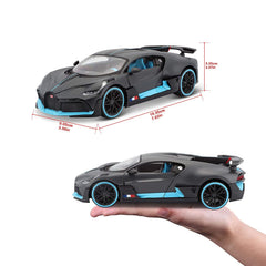 Maisto Bugatti DIVO 1:24 sturdy die-cast build for longevity.