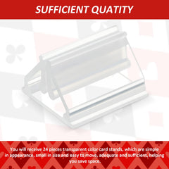 Compact Maitys 2x2x1-3cm card stand fits most cards, ideal for quick setup.