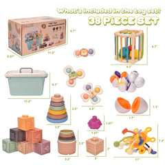 Majabike soft stacking rings promote color matching and hand-eye coordination.