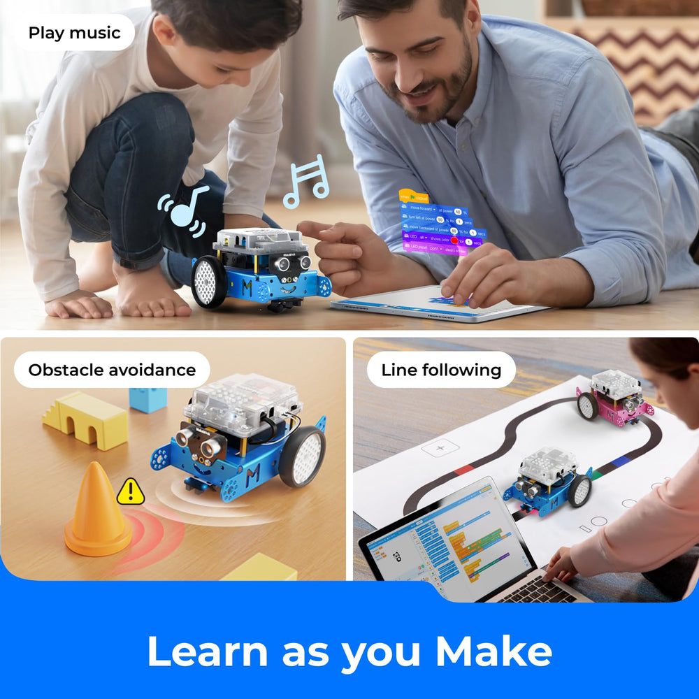 Makeblock mBlock software and apps support learning with mBot