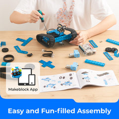 Makeblock mBot Ranger app control scene demonstrates Scratch/Arduino programming in one screen.
