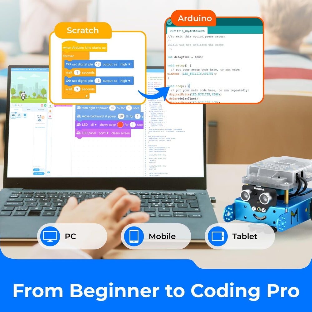 Makeblock mBot remote-control mode boosts early coding skills