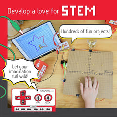 Makey Makey classroom setup emphasizes plug-and-play STEM activities.