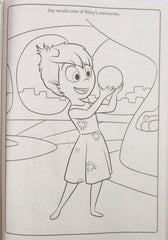 Inside Out 2 coloring book compact size fits tabletops and bags