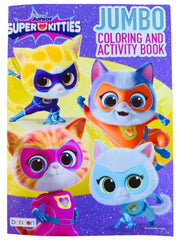Making the Grade Super Kitties coloring book cover with vibrant art for imaginative play