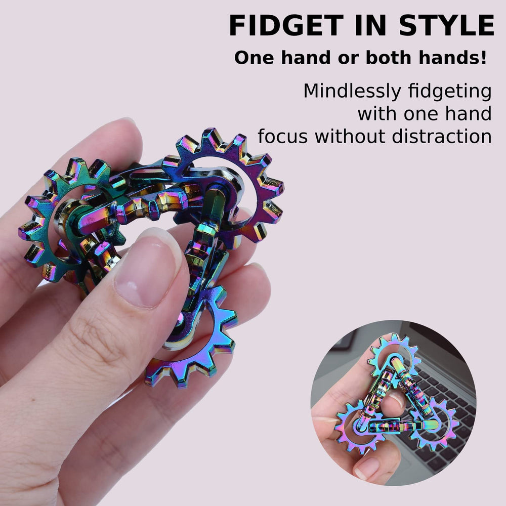 MAKWEN Infinity Gear in-motion demonstrates flip action with calming metal clink.