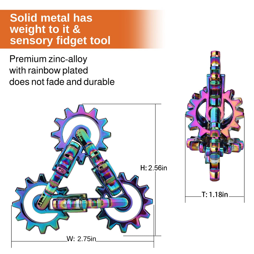 MAKWEN Infinity Gear rainbow finish changes color with every turn.