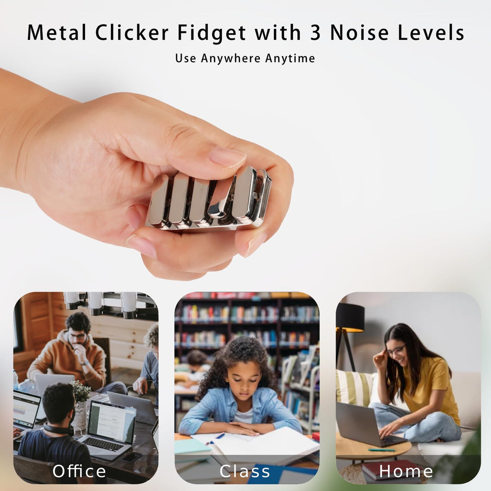 MAKWEN rainbow finish metal fidget for tactile grip and satisfying clicks.