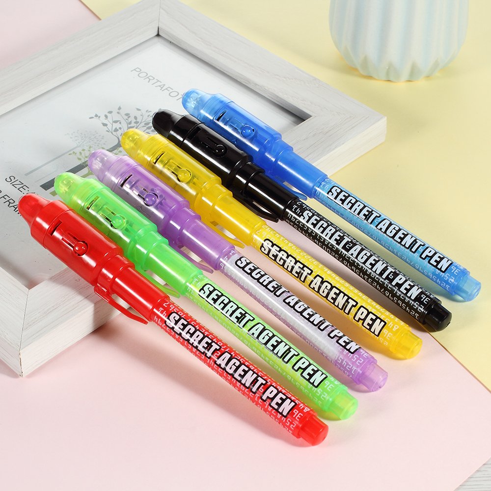 MALEDEN spy pens with UV light cap reveal hidden messages on paper