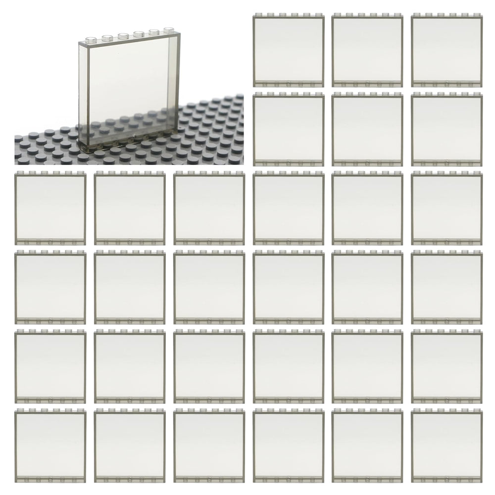 MALEKO transparent window bricks 1x6x5 front view for versatile windows.