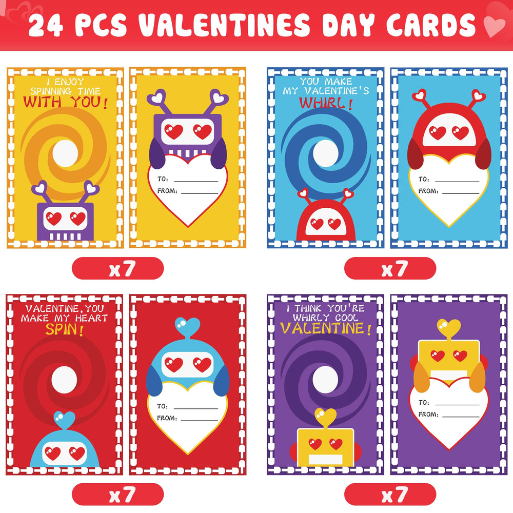 Malhaii valentines card with spinner attachment for quick gift setup