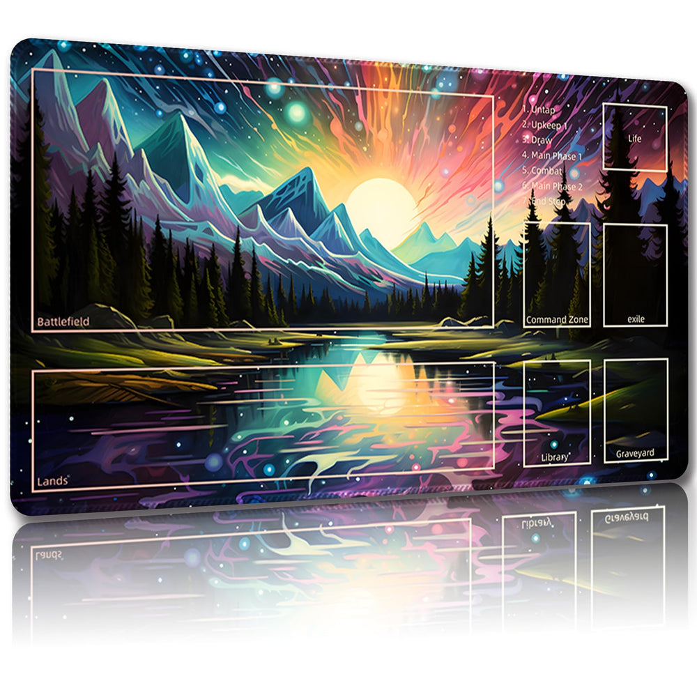 Malqiqi MTG playmat rolled for easy transport and storage.