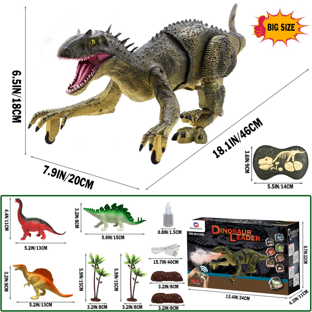 MAMABOO dinosaur toy mouth spray feature for interactive fun